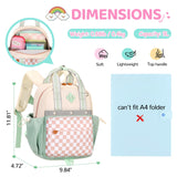 QIXIHU Toddler Backpack for Girls 2 - 4 Mini Diaper Daycare Bag Preschool Kids Bookbag for Kindergarten Elementary School Travel, Checkerboard