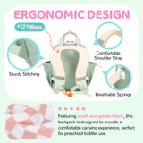 QIXIHU Toddler Backpack for Girls 2 - 4 Mini Diaper Daycare Bag Preschool Kids Bookbag for Kindergarten Elementary School Travel, Checkerboard
