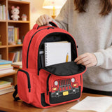 Qnxretky Jeep Backpack for Boys Fashion School Bag Elementary Book Bag for Boys Age 6 - 8 Practicle Daybag Waterproof School Bag with Multi Pocket Birthday Gifts Kindergarten Boy