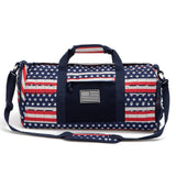 QT&QY 40L Military Tactical Duffel Bag For Men Sport Gym Bag Fitness Tote Travel Duffel Bags Training Workout Bag With Shoe Compartment Basketball Football Weekender Bag patriot Star Spangled