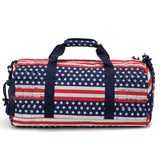 QT&QY 40L Military Tactical Duffel Bag For Men Sport Gym Bag Fitness Tote Travel Duffel Bags Training Workout Bag With Shoe Compartment Basketball Football Weekender Bag patriot Star Spangled