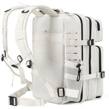 QT&QY White Military Tactical Backpacks For women CCW Army Laser cut Molle Daypack 45L Large 3 Day Bug Out Bag Gym Rucksack With Bottle Holder medical Rucksack