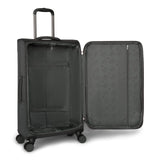 Quiksilver Buxton Suitcases Softside Expandable Luggage with Spinner Wheels, Large 3 - Piece Set (20/26/30) (Charcoal)
