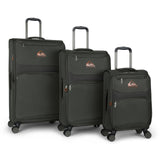Quiksilver Buxton Suitcases Softside Expandable Luggage with Spinner Wheels, Large 3 - Piece Set (20/26/30) (Charcoal)