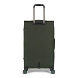 Quiksilver Buxton Suitcases Softside Expandable Luggage with Spinner Wheels, Large 3 - Piece Set (20/26/30) (Green)
