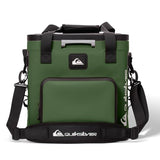 Quiksilver Zipperless Box Cooler 20L, Holds 24 Cans, 48 Hour Insulation, Leakproof & Waterproof Design, Heavy Duty TPU, IPX7, Padded Straps, Kangaroo Pockets, Bottle Opener (Trekking Green)