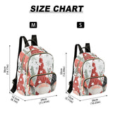 QwThum Backpack for Women Small Quilted Travel Backpack Purse Cute Fashion Casual Daypack Backpacks Christmas Gnomes Branches