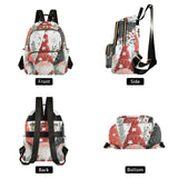 QwThum Backpack for Women Small Quilted Travel Backpack Purse Cute Fashion Casual Daypack Backpacks Christmas Gnomes Branches