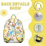 QXWREL Toddler Backpack for Girls 3 - 8: Preschool Kindergarten Backpack - Cute Kids Backpacks for Girls Boys - Sunshine