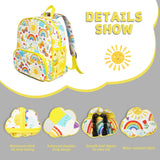 QXWREL Toddler Backpack for Girls 3 - 8: Preschool Kindergarten Backpack - Cute Kids Backpacks for Girls Boys - Sunshine