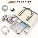 QYEPYUE Large Canvas Tote Bag for Women, Beach Bag with Zipper, Utility Tote Bag with 3 Front Pockets, Weekender Pool Bag