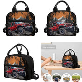 Qznuberone 3pcs Backpack Sets Jeep for Kindergarten,Elementary Middle school Large Capacity Adjustable Shoulder Strap School Bag With Lunch Box Pencil Case