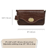 Radley London Heirloom Place Faux Croc Small Leather Flapover Crossbody Bag
