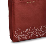RADLEY London Linear Bloom Responsible Small Reusable Recycled Canvas Tote Bag, Rust
