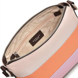 RADLEY London Lyme Terrace Stripe Women's Small Leather Ziptop Crossbody Bag, Clay Pink