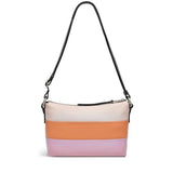 RADLEY London Lyme Terrace Stripe Women's Small Leather Ziptop Crossbody Bag, Clay Pink