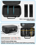 RAIACE Hard Carrying Case Compatible with Canon EOS Rebel T7/ T100/ T6/ R100/ R50/ R5/ R7/ R8, for Sony, for Nikon Camera. Large Capacity Camera Bag for Lens, Cables, Cards and Accessories. - Black