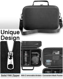 RAIACE Hard Carrying Case Compatible with Canon EOS Rebel T7/ T100/ T6/ R100/ R50/ R5/ R7/ R8, for Sony, for Nikon Camera. Large Capacity Camera Bag for Lens, Cables, Cards and Accessories. - Black
