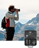 RAIACE Hard Carrying Case Compatible with Canon EOS Rebel T7/ T100/ T6/ R100/ R50/ R5/ R7/ R8, for Sony, for Nikon Camera. Large Capacity Camera Bag for Lens, Cables, Cards and Accessories. - Black