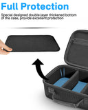 RAIACE Hard Carrying Case Compatible with Canon EOS Rebel T7/ T100/ T6/ R100/ R50/ R5/ R7/ R8, for Sony, for Nikon Camera. Large Capacity Camera Bag for Lens, Cables, Cards and Accessories. - Black