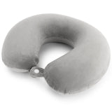 RAINFLOW Neck Pillow for Airplane Sleeping – Memory Foam Travel Pillow with Neck & Head Support, U - Shaped Design for Long Flights, Portable Adult Neck Support Pillow with Washable Cover (Grey)
