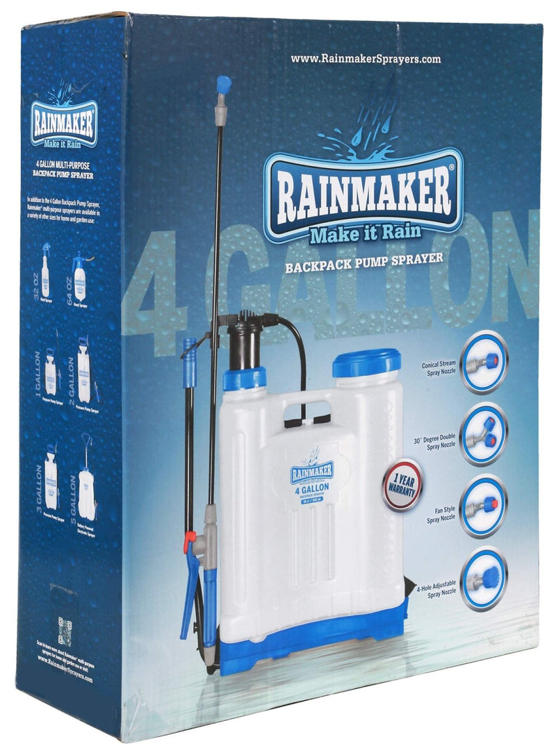 Rainmaker Backpack Sprayer - For Home and Garden Applications, Lightweight, Adjustable Shoulder Straps, 4 gal. (16L)