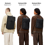 RAINS Backpack – Durable Waterproof Laptop Backpack for Men and Women for Travel, Work and Commuting – Black Bag with Secure Closure – 15" Laptop Pocket – 2 Year Warranty