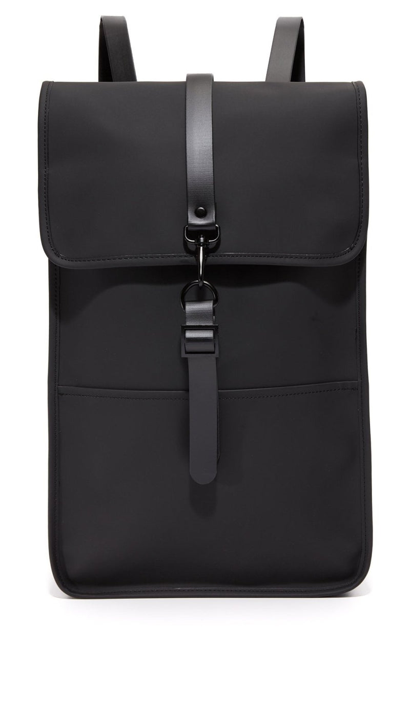 RAINS Backpack for Women and Men - Fits 15" Laptop - Water Resistant Rucksack - (Black, One Size)