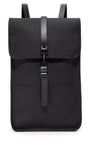 RAINS Backpack for Women and Men - Fits 15" Laptop - Water Resistant Rucksack - (Black, One Size)