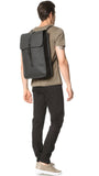 RAINS Backpack for Women and Men - Fits 15" Laptop - Water Resistant Rucksack - (Black, One Size)