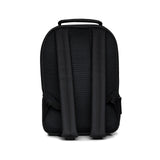 RAINS Book Daypack Large Black Laptop Backpack for Men and Women, Waterproof Black Minimalist Commuter Bag with 15” - 16"