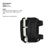 RAINS Book Daypack Regular Navy Laptop Backpack for Men and Women, Waterproof Black Minimalist Commuter Bag with 15” - 16"