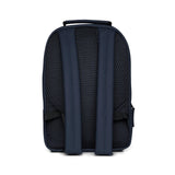 RAINS Book Daypack Regular Navy Laptop Backpack for Men and Women, Waterproof Black Minimalist Commuter Bag with 15” - 16"