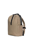 RAINS Clip Front Backpack Beige - Waterproof Commuter Backpack with C - Clip Closure & Hidden Pocket, 16″ Laptop Sleeve, Urban Travel Daypack
