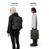 RAINS Messenger Bag, Backpack, Waterproof Classic Contemporary for travel and everyday use - Black