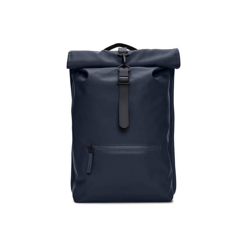 RAINS Rolltop Rucksack - Backpack - Waterproof Backpack for Women and Men - Rucksack for Travel and Work (Blue)