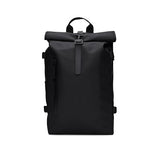 RAINS Rolltop Rucksack Large – Black Waterproof Rolltop Backpack Water Resistant Water Repellent Commuter Travel Pack Urban Minimalist Design – 2 Year Warranty