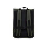RAINS Rolltop Rucksack Large - Waterproof Rolltop Backpack Water Resistant Commuter Travel Pack Urban Minimalist (Green, Regular)