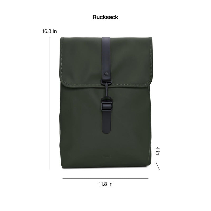 RAINS Rucksack for Men and Women - Waterproof Backpack for Commutes on Bike or Foot (Green)
