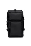 RAINS Trail Cargo Backpack – Black Unisex Cargo Backpack Water Resistant Water Repellent PU Fabric Smooth Feel Outdoor Urban Design 14L Capacity – 2 Year Warranty