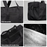RAINS Trail Gym Bag - Black Waterproof Sports Duffel Bag for Men and Women with Shoulder Strap, Carry Handles and Mesh Pocket for Training or Travel - 2 Year Warranty