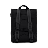 RAINS Trail Rolltop Waterproof Backpack – Black Rolltop Urban Daypack Water Resistant Water Repellent Minimalist Design for Men & Women – 2 Year Warranty