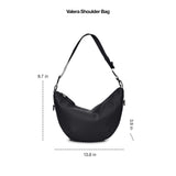 RAINS Valera Shoulder Bag, Unisex for Men and Women, Black – Waterproof PU Fabric Crossbody Bag