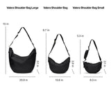 RAINS Valera Shoulder Bag, Unisex for Men and Women, Black – Waterproof PU Fabric Crossbody Bag