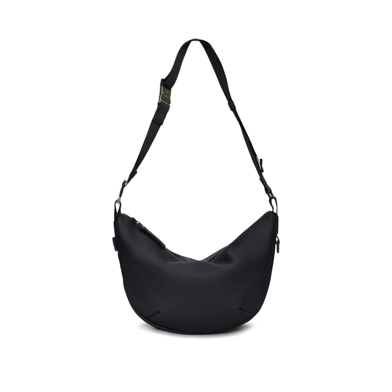 RAINS Valera Shoulder Bag, Unisex for Men and Women, Black – Waterproof PU Fabric Crossbody Bag