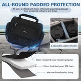 RAINSMORE Camera Bag, DSLR/SLR/Mirrorless Camera Sling Bag for Photographers Waterproof Small Camera Case with Tripod Holder & Rain Cover Camera Crossbody Bag for Canon/Nikon/Sony/Fuji, Black