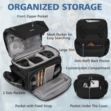 RAINSMORE Camera Bag, DSLR/SLR/Mirrorless Camera Sling Bag for Photographers Waterproof Small Camera Case with Tripod Holder & Rain Cover Camera Crossbody Bag for Canon/Nikon/Sony/Fuji, Black