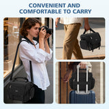 RAINSMORE Camera Bag, DSLR/SLR/Mirrorless Camera Sling Bag for Photographers Waterproof Small Camera Case with Tripod Holder & Rain Cover Camera Crossbody Bag for Canon/Nikon/Sony/Fuji, Black