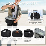 RAINSMORE Camera Bag, Small DSLR/SLR/Mirrorless Camera Sling Bag Waterproof Camera Case with Tripod Holder & Rain Cover Compact Crossbody Camera Bags for Photographers Everyday Shoulder Bags, Black