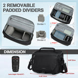 RAINSMORE Camera Bag, Small DSLR/SLR/Mirrorless Camera Sling Bag Waterproof Camera Case with Tripod Holder & Rain Cover Compact Crossbody Camera Bags for Photographers Everyday Shoulder Bags, Black
